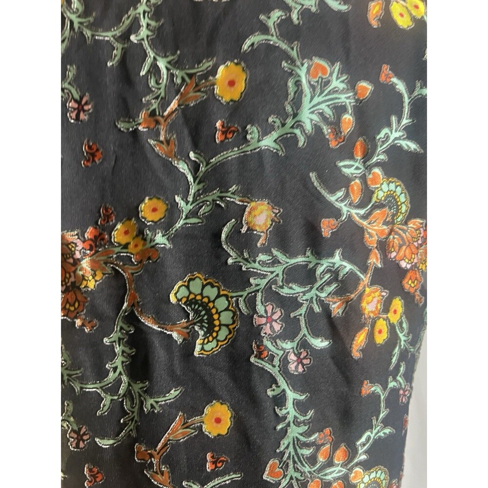 Alice + Olivia Dress Woman's Moore Tiered Layered Black Floral Vinelands Size 2 - Picture 5 of 13